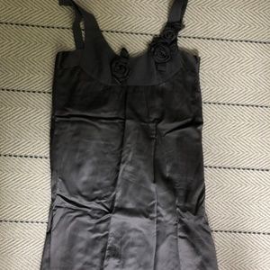 Rebecca Taylor Rose Detail Silk Tank Dress